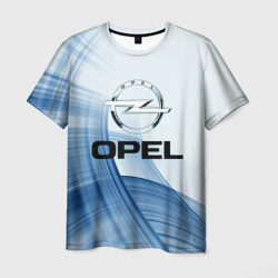 Мужская футболка 3D Opel - logo