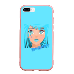 Чехол для iPhone 7Plus/8 Plus матовый Аниме девушка с глазами цвета океана - иероглифы
