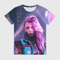 Женская футболка 3D Cyberpunk 2077 - Валери V
