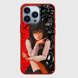 Чехол для iPhone 13 Pro Митака демон войны - человек бензопила