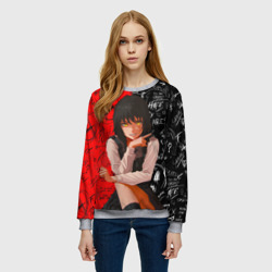 Женский свитшот 3D Митака демон войны - человек бензопила - фото 2