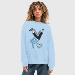 Женский свитшот oversize без начеса хлопок Я люблю Брейк-данс - фото 2