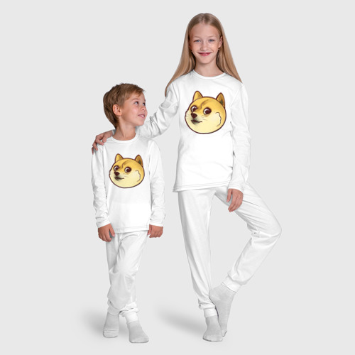 Детская пижама с лонгсливом хлопок Маленький щеночек Доге, цвет белый - фото 9