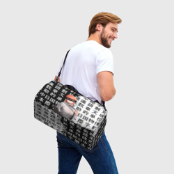 Сумка спортивная 3D Макима Chainsaw Man Иероглифы - фото 2