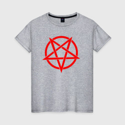 Женская футболка хлопок Стандартная пентаграмма демонов