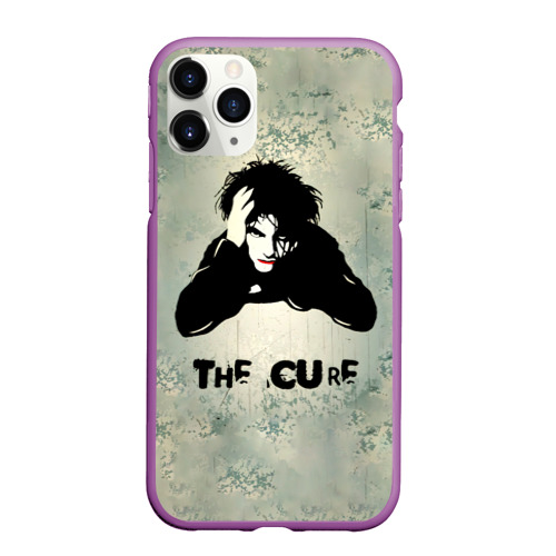 Чехол для iPhone 11 Pro Max матовый Роберт Смит - The Cure, цвет фиолетовый