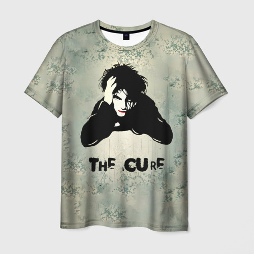 Мужская футболка с принтом Роберт Смит - The Cure, вид спереди №1