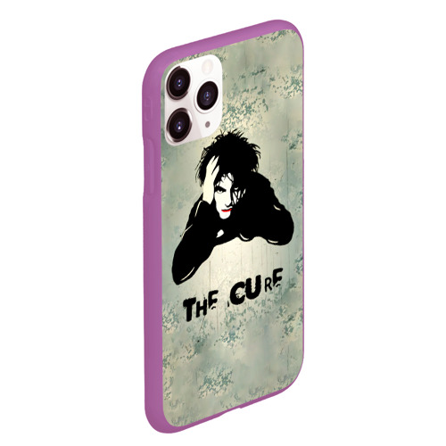 Чехол для iPhone 11 Pro Max матовый Роберт Смит - The Cure, цвет фиолетовый - фото 3