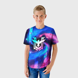 Детская футболка 3D Free Fire неоновый космос - фото 2