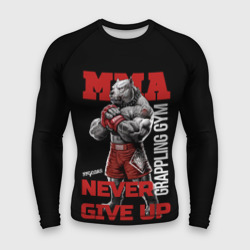 Мужской рашгард 3D MMA "never give Up" BK