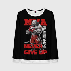 Мужской свитшот 3D MMA "never give Up" BK