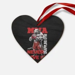 Деревянная игрушка Сердце MMA "never give Up" BK