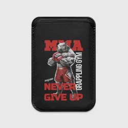 Картхолдер Magsafe магнитный MMA "never give Up" BK