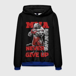 Мужская толстовка 3D MMA "never give Up" BK