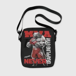 Сумка через плечо 3D MMA "never give Up" BK