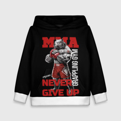 Детская толстовка 3D MMA "never give Up" BK