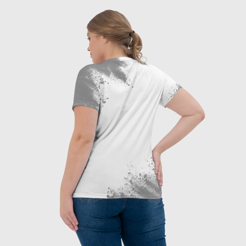 Женская футболка 3D с принтом Геодезист суббота воскресенье на светлом фоне, вид сзади #2