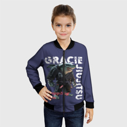 Детский бомбер 3D Gracie BJJ blue - фото 2