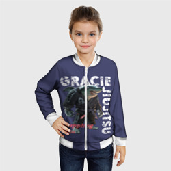 Детский бомбер 3D Gracie BJJ blue - фото 2