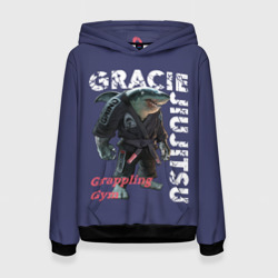 Женская толстовка 3D Gracie BJJ blue