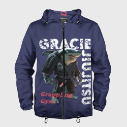 Мужская ветровка 3D Gracie BJJ blue