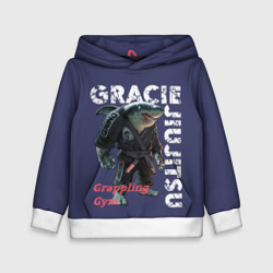 Детская толстовка 3D Gracie BJJ blue