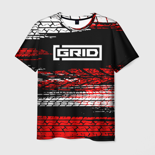 Мужская футболка с принтом grid legends - гонки, вид спереди №1