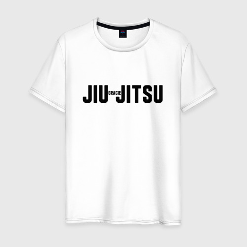 Мужская футболка из хлопка с принтом Jiu-Jitsu Shark, вид спереди №1