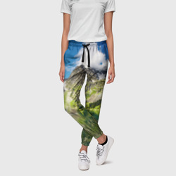 Женские брюки 3D Живописное горное озеро - фото 2