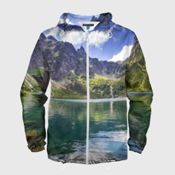Мужская ветровка 3D Прозрачное горное озеро
