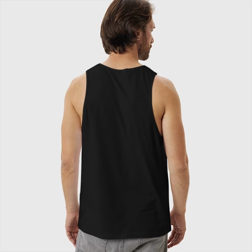 Мужская майка хлопок с принтом Грустно - и точка - картинка 4 Мужская майка хлопок Грустно - и точка - фото 4