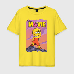 Мужская футболка хлопок Oversize Lisa Simpson смотрит в даль - movie