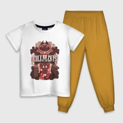 Детская пижама с белой футболкой Cult Of The Cats