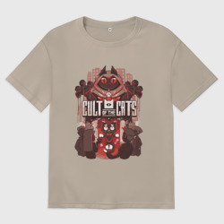 Женская футболка хлопок Oversize Cult Of The Cats