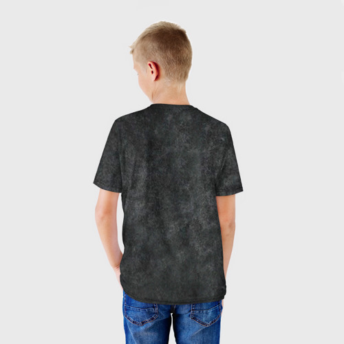 Детская футболка 3D с принтом Молодой мейн-кун, вид сзади #2