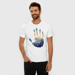 Мужская футболка хлопок Slim Отпечаток ладони Кратоса - фото 2