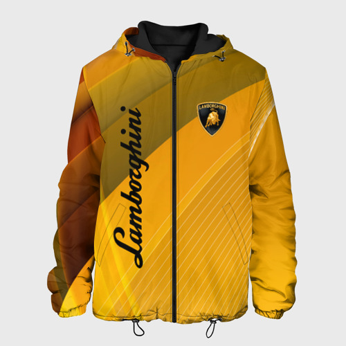 Мужская куртка 3D с принтом Lamborghini - абстракция, вид спереди #2