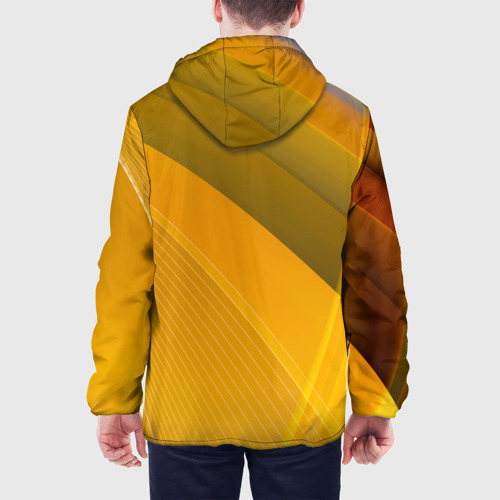Мужская куртка 3D с принтом Lamborghini - абстракция, вид сзади #2