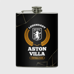 Фляга Лого Aston Villa и надпись legendary football club на темном фоне