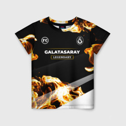 Детская футболка 3D Galatasaray legendary sport fire