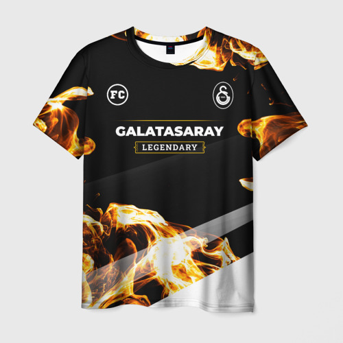 Мужская футболка 3D Galatasaray legendary sport fire, цвет 3D печать