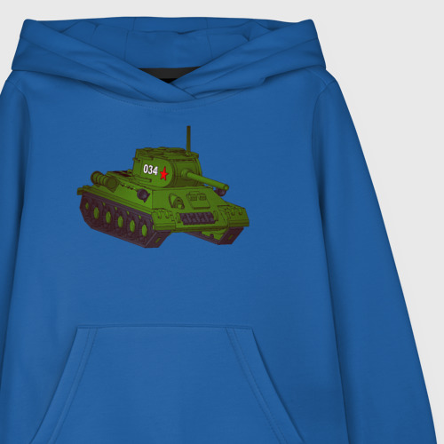 Детская толстовка хлопок с принтом Самый обычный танк, фото на моделе #1