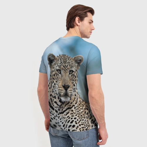 Мужская футболка 3D Леопард африканский, цвет 3D печать - фото 4