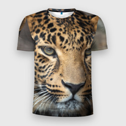 Мужская футболка 3D Slim Молодой леопард