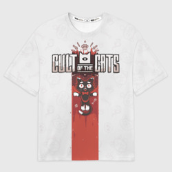 Мужская футболка oversize 3D White Cult Of The Cats