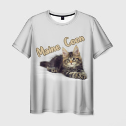 Мужская футболка 3D Мейн-кун котёнок