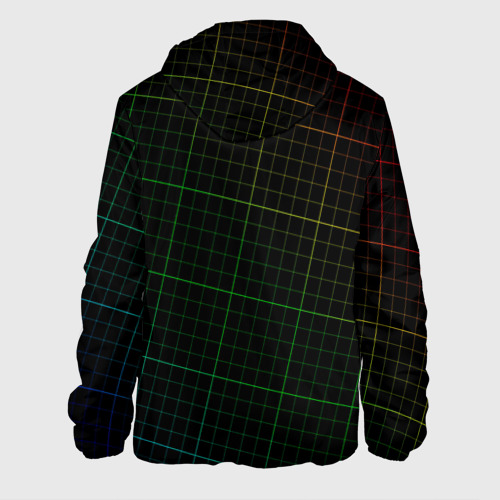 Мужская куртка 3D с принтом Разметка осциллографа - текстура, вид сзади #1