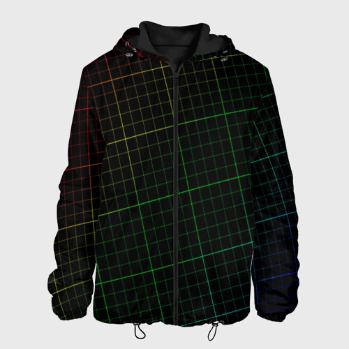Мужская куртка 3D с принтом Разметка осциллографа - текстура, вид спереди #2