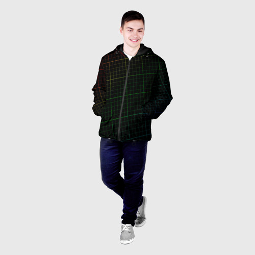 Мужская куртка 3D с принтом Разметка осциллографа - текстура, фото на моделе #1
