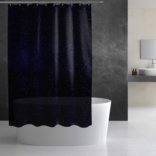 Штора 3D для ванной Молчаливые космические Дали - фото 2